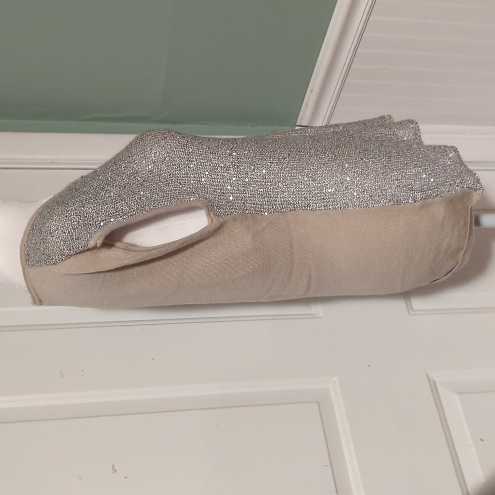 Ann Taylor Loft Sequin Tank Top Tan Silver Large - Picture 7 of 10